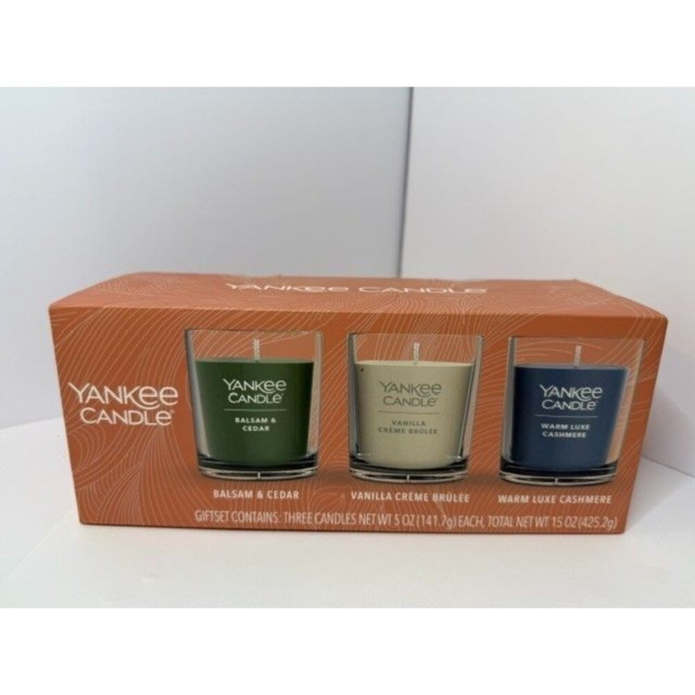 Yankee Candle 3-Piece Signature Candle Gift Set – 5 oz Each – NEW in Box